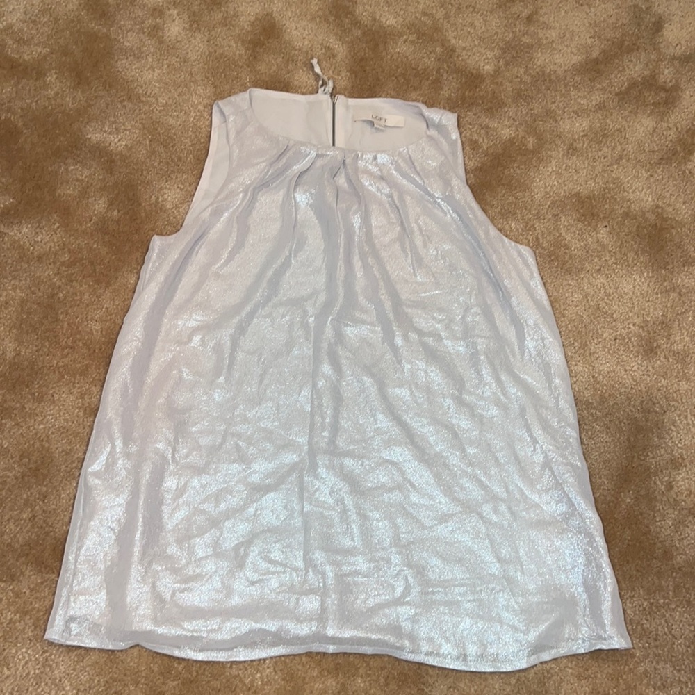 LOFT Silver Shell. Size Small